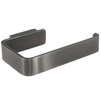 Cutout image of JTP Hix Brushed Black Toilet Roll Holder